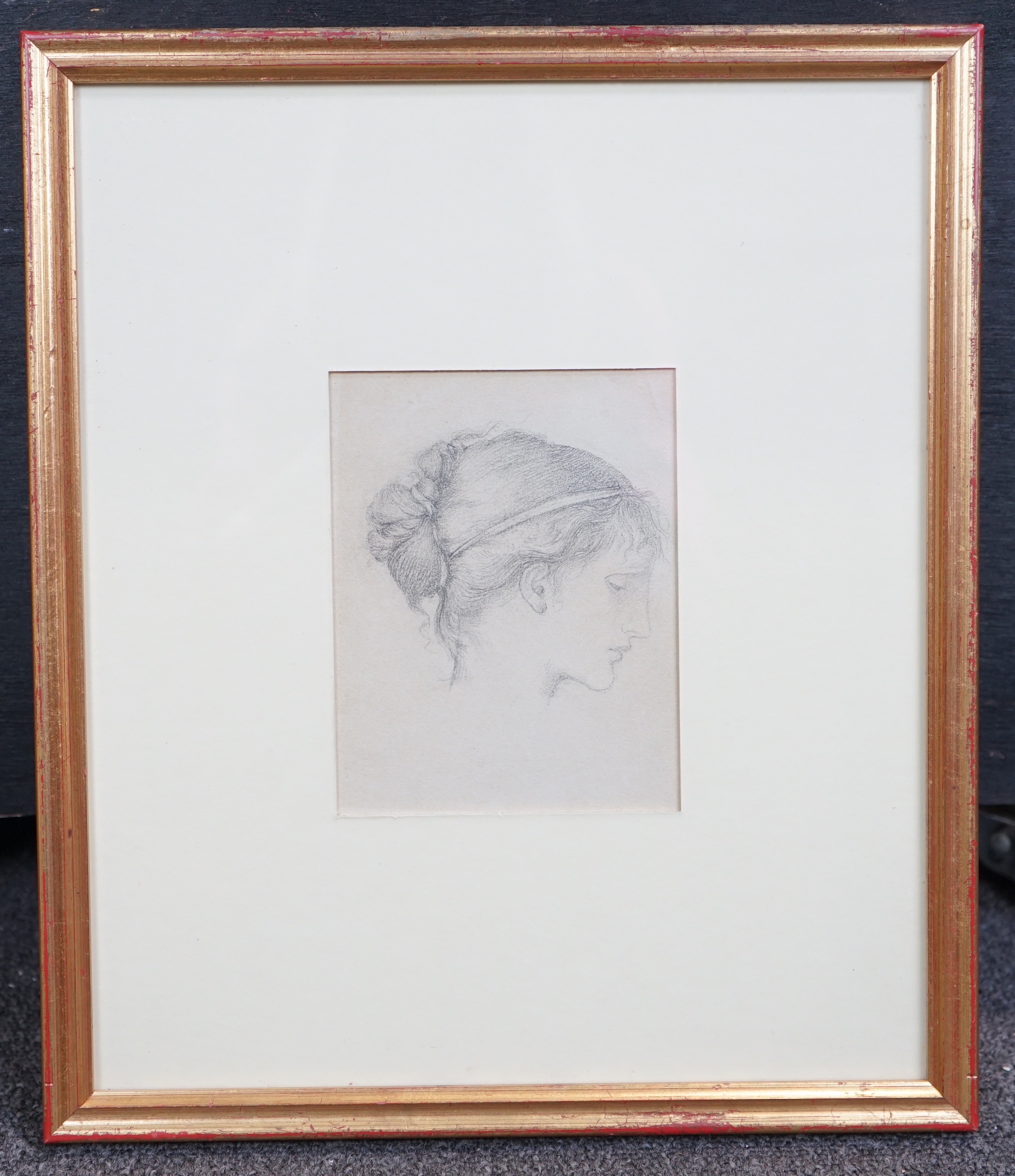 Sir Edward Coley Burne-Jones, Bt; A.R.A; R.W.S. (British, 1883-1898), Head of a girl, possibly Maria Zambaco, pencil on paper, 13.5 x 10.5cm